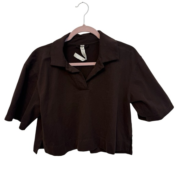 Lululemon Athletica Dark Brown Button Down Shirt - Picture 1 of 4